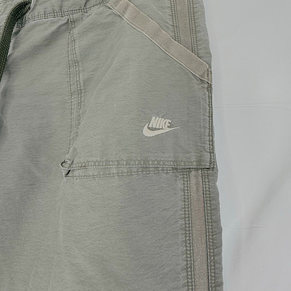 Nike Utility Military Style Pants Womens L Olive Green Drawstring Hem - Picture 3 of 9